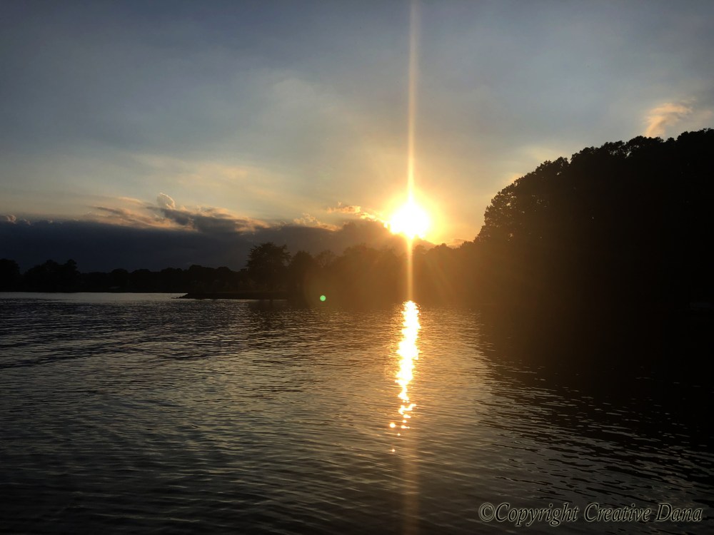 sunset on the lake