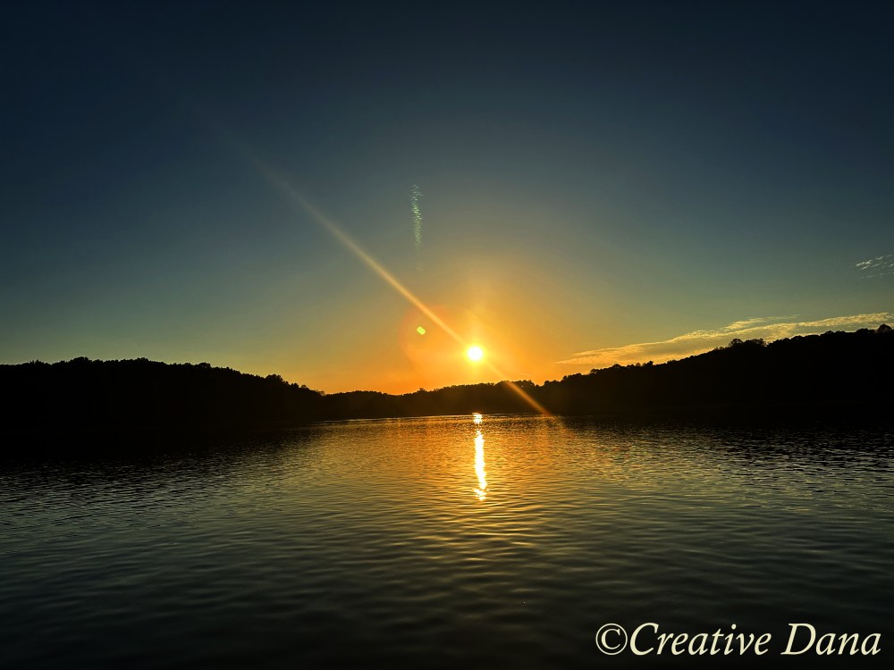 October sunset on the lake