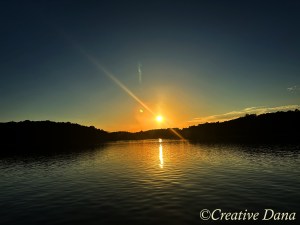 October sunset on the lake