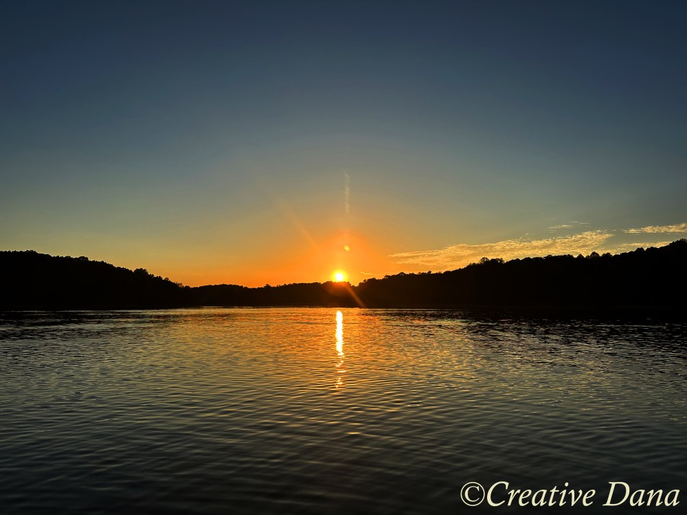 October sunset on the lake