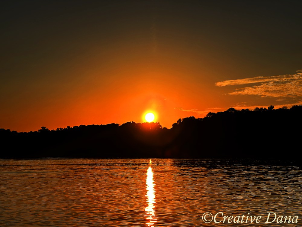 October sunset on the lake