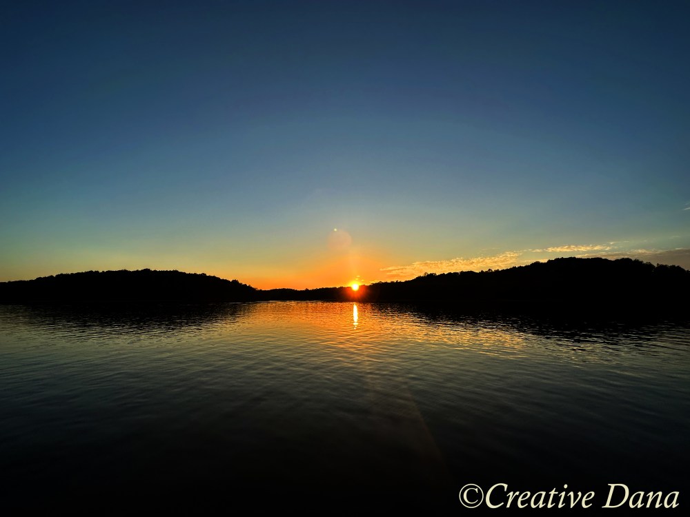 October sunset on the lake