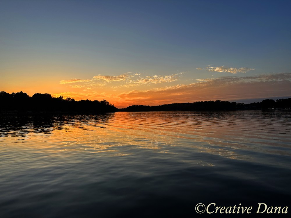 October sunset on the lake