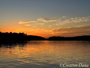 October sunset on the lake