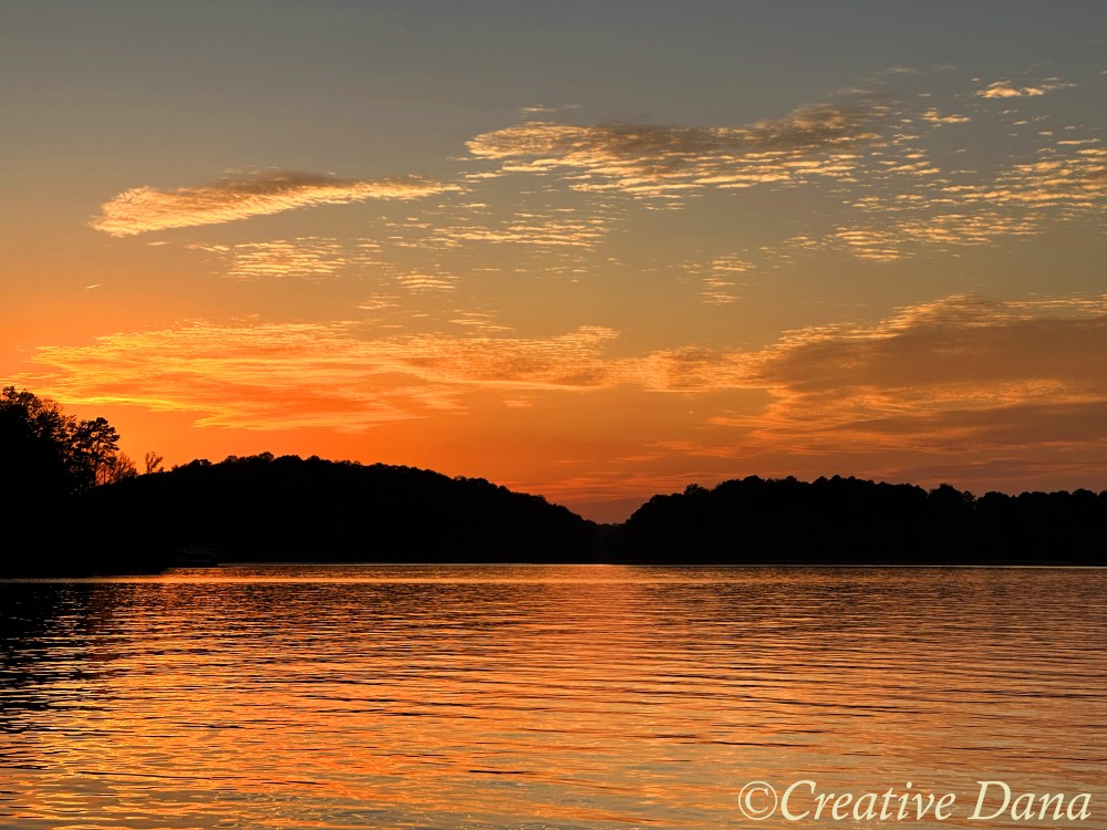 October sunset on the lake