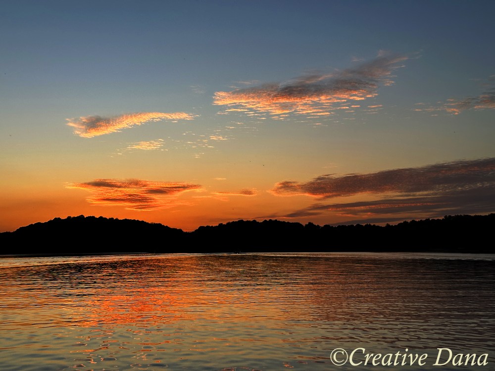 October sunset on the lake