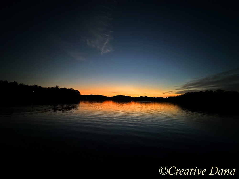 October sunset on the lake