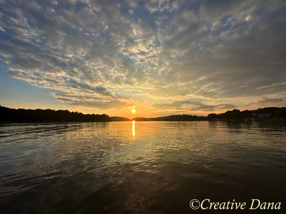 lake sunset in september
